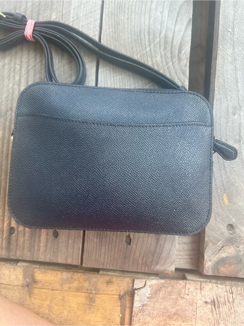 Coach Desert Moon & Stars Appliqué Camera Crossbody Black Pebbled Leather Rare - Picture 2 of 4
